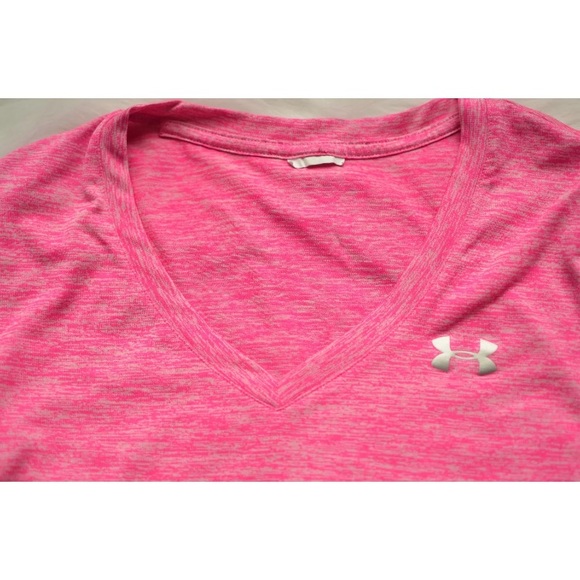 Under armour women’s pink heathered longsleeve top - Picture 7 of 8